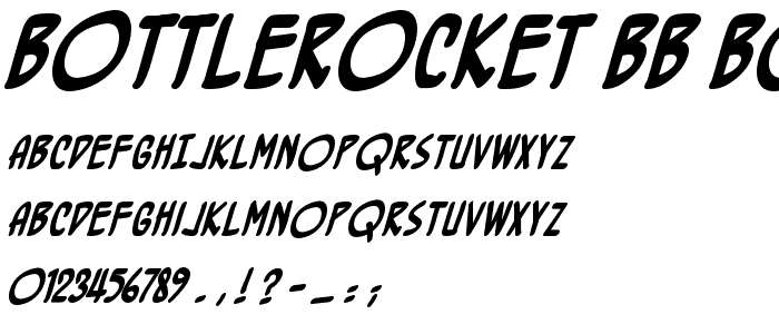 BottleRocket BB Bold font